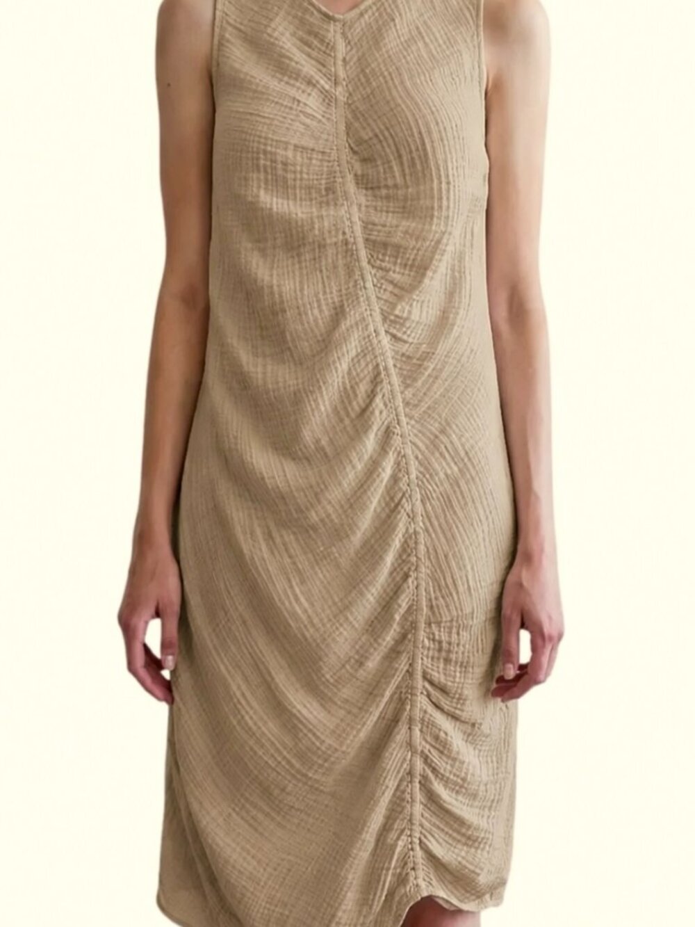 RAQUEL ALLEGRA Cotton Gauze Sleeveless Dress